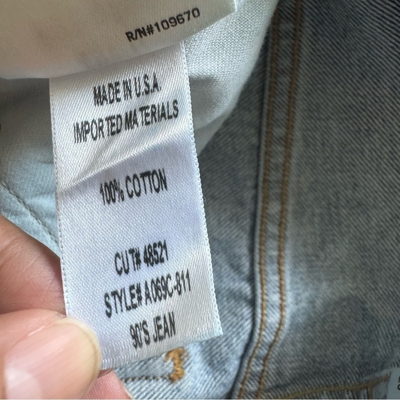 Agolde 90s Jeans Distressed Mid-Rise Button Fly Jeans size 25 - Picture 10 of 11